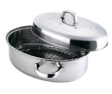 Stainless Steel Oval Dish With LID 