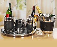 Bar Set With Faux Leather